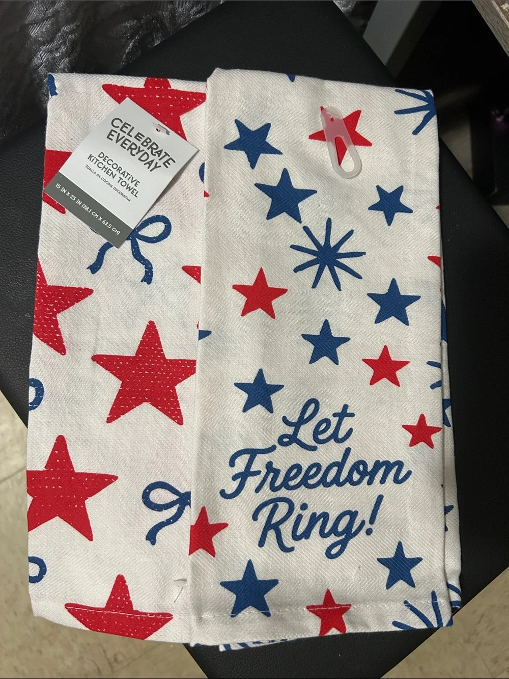 Celebrate It Red and Blue Patriotic Kitchen Towels - Set of 2